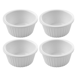 Ramequin en M&eacute;lamine Rainur&eacute;e, 4 pi&egrave;ces, 35 ml, &Oslash;60x(H)25mm - Hendi