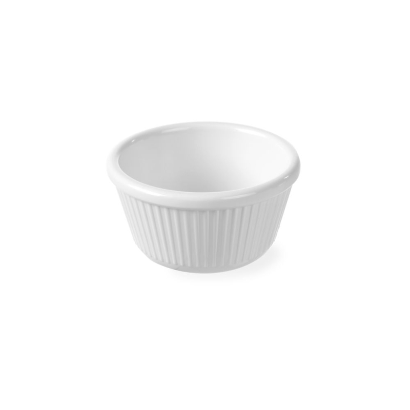 Ramequin &agrave; souffl&eacute;, Rainur&eacute;, en Porcelaine, 100 ml, &Oslash;85x(H)45mm - Hendi
