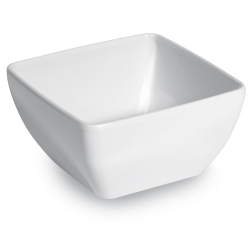 Saladier Carr&eacute; en M&eacute;lamine Blanc 13x13cm - Hendi