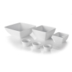Saladier Carr&eacute; en M&eacute;lamine Blanc 13x13cm - Hendi