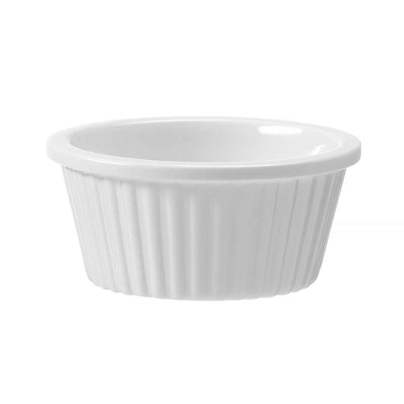 Ramequin Rainur&eacute; en Porcelaine Blanc 35 ml (⌀60xH25mm) - Hendi