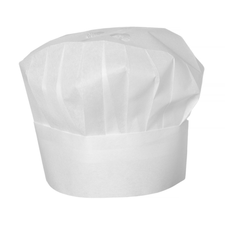 Toque de Chef Jetable HENDI, 10 Unit&eacute;s, Non-tiss&eacute; PP, Taille R&eacute;glable, Blanc - Hendi