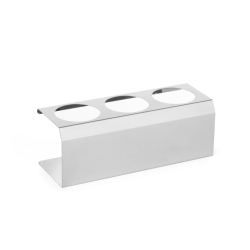 Support Sauces Professionnel en Inox 3 Trous &Oslash;70mm (274x102x98mm) - Hendi