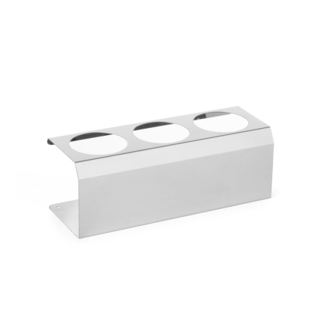 Support Sauces Professionnel en Inox 3 Trous &Oslash;70mm (274x102x98mm) - Hendi