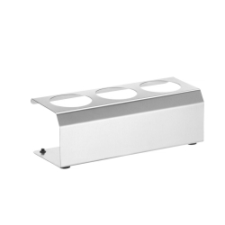 Support &agrave; sauces professionnel, 3 trous &oslash;57 mm, Inox 18/0, 229x90x78mm - Hendi