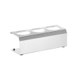 Support &agrave; sauces professionnel, 3 trous &oslash;57 mm, Inox 18/0, 229x90x78mm - Hendi