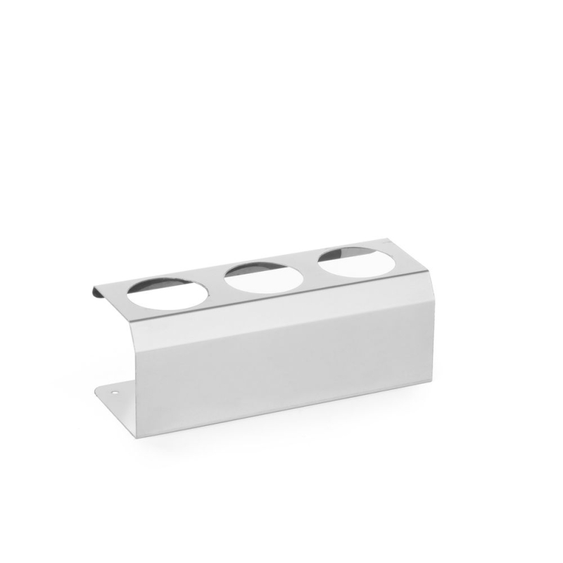 Support Distributeur Sauce Hendi, 3 Trous, 209x80x78mm, Acier Inoxydable - Hendi