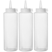 Set de 3 flacons distributeurs transparents 0,7L pour sauce - Hendi