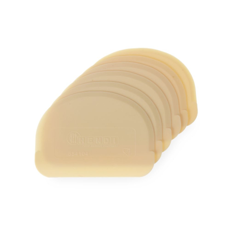 Racloir coupe-p&acirc;te semi-rond, lot de 6, 120x88mm - Hendi