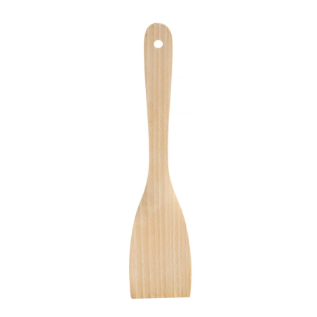 Spatule de cuisine en bois de h&ecirc;tre courb&eacute;e pour po&ecirc;le antiadh&eacute;sive - Hendi
