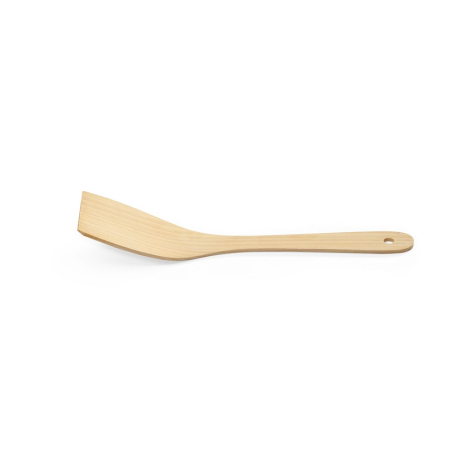 Spatule de cuisine en bois de h&ecirc;tre courb&eacute;e pour po&ecirc;le antiadh&eacute;sive - Hendi