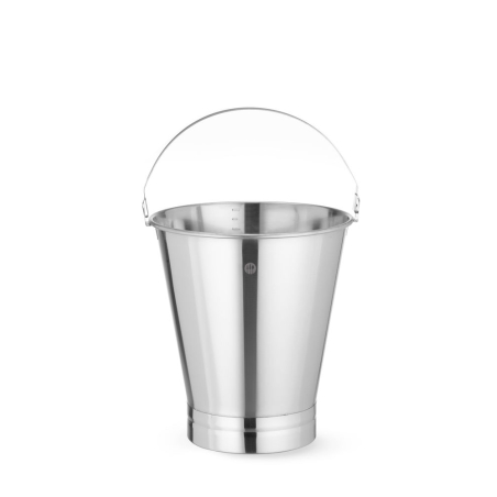 Seau Profi Line 12L en Acier Inoxydable, Fond Renforc&eacute;, Avec Graduations - Hendi