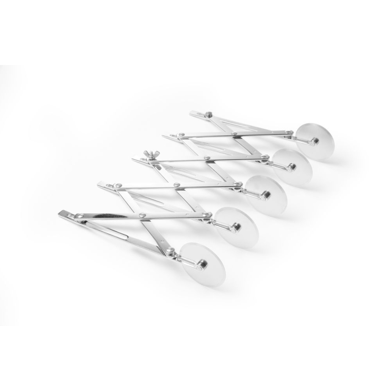 Rouleau multi-coupe professionnel avec 5 roulettes inox, r&eacute;glable 13-125mm - Hendi