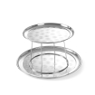 Pr&eacute;sentoir Support Plateau Fruits de Mer Double Inox &Oslash;400x(H)200mm - Hendi