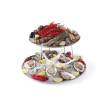 Pr&eacute;sentoir Support Plateau Fruits de Mer Double Inox &Oslash;400x(H)200mm - Hendi
