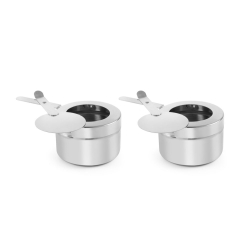 Support pour bo&icirc;te &agrave; p&acirc;te combustible chafing dish, 2 pi&egrave;ces, ⌀90x(H)60mm - Hendi