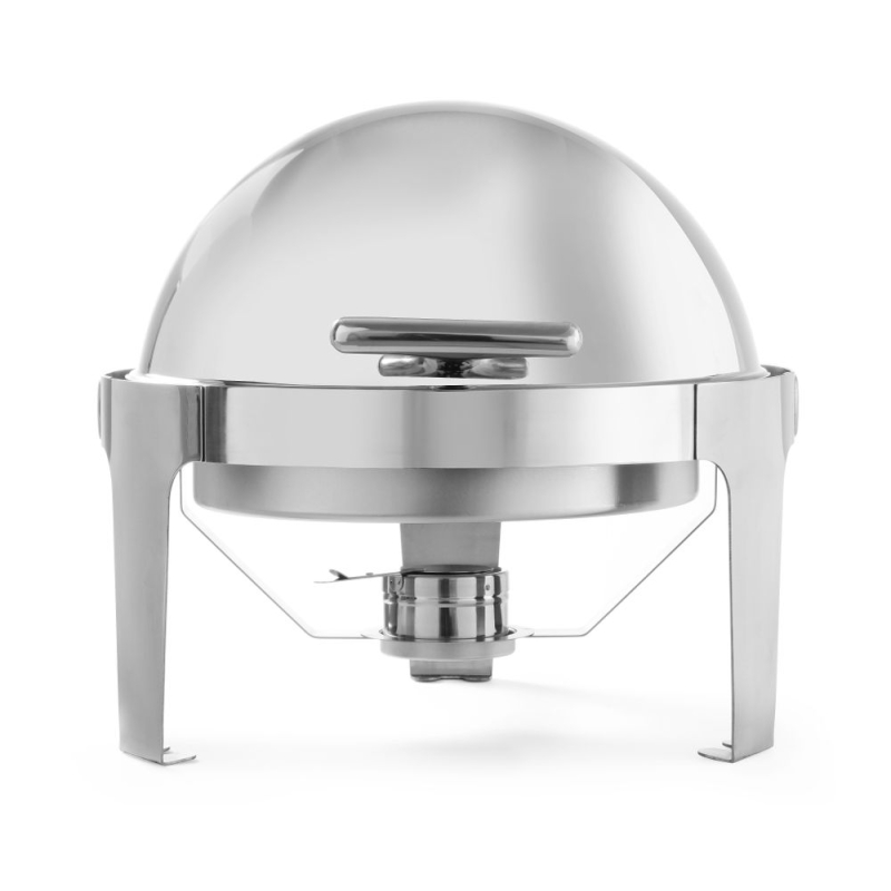 Chafing dish rond Roll-top &eacute;l&eacute;gant 5,6L Inox - Hendi