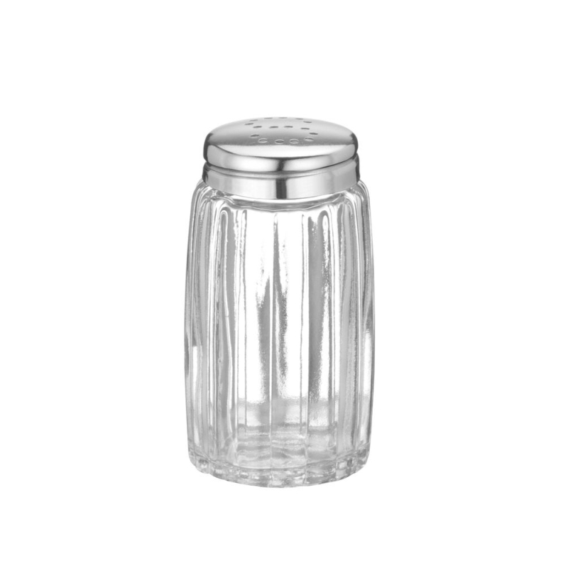 Set Sali&egrave;re Poivri&egrave;re Verre Bouchon Acier Inoxydable, ⌀40x(H)70mm - Hendi