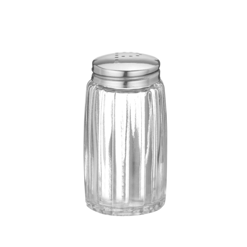Set Sali&egrave;re Poivri&egrave;re Verre Bouchon Acier Inoxydable, ⌀40x(H)70mm - Hendi
