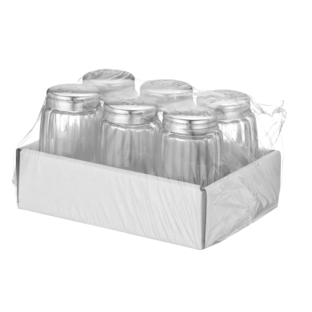 Sali&egrave;re en verre et acier inoxydable avec couvercle S/P, ⌀40x(H)70mm - Hendi
