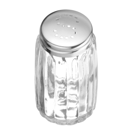 Sali&egrave;re en verre et acier inoxydable avec couvercle S/P, ⌀40x(H)70mm - Hendi