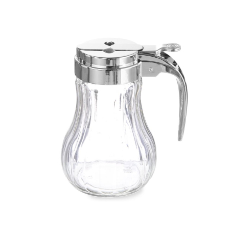 Verseur &agrave; miel en verre avec levier acier inoxydable ⌀80x(H)115mm - Hendi
