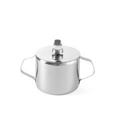Sucrier en acier inoxydable avec couvercle &agrave; charni&egrave;re, 0,3 L, &Oslash; 85x(H) 80 mm - Hendi