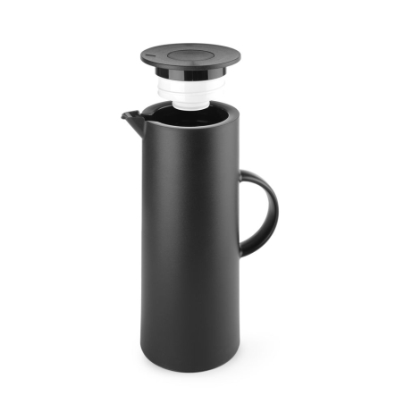 Verseuse isotherme noire 1L double paroi en verre - Hendi