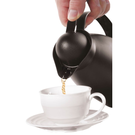 Verseuse Isotherme 1L Noire avec Bouteille en Verre - Hendi