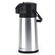 Pot &agrave; pompe isotherme en acier inoxydable 2,2L pour boissons chaudes/froides - Hendi