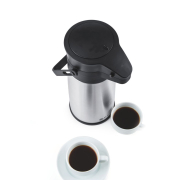 Pot &agrave; pompe isotherme en acier inoxydable 2,2L pour boissons chaudes/froides - Hendi