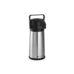 Pot &agrave; pompe isotherme en acier inoxydable 2,2L pour boissons chaudes/froides - Hendi