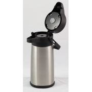Pot &agrave; pompe isotherme en acier inoxydable 2,2L pour boissons chaudes/froides - Hendi