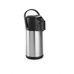Pot &agrave; pompe isotherme 3L en acier inoxydable, id&eacute;al boissons chaudes/froides - Hendi