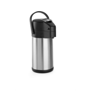 Pot &agrave; pompe isotherme 3L en acier inoxydable, id&eacute;al boissons chaudes/froides - Hendi