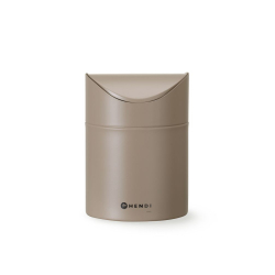 Poubelle de Table M&eacute;tal 1,2L Beige avec Couvercle Pivotant - Hendi