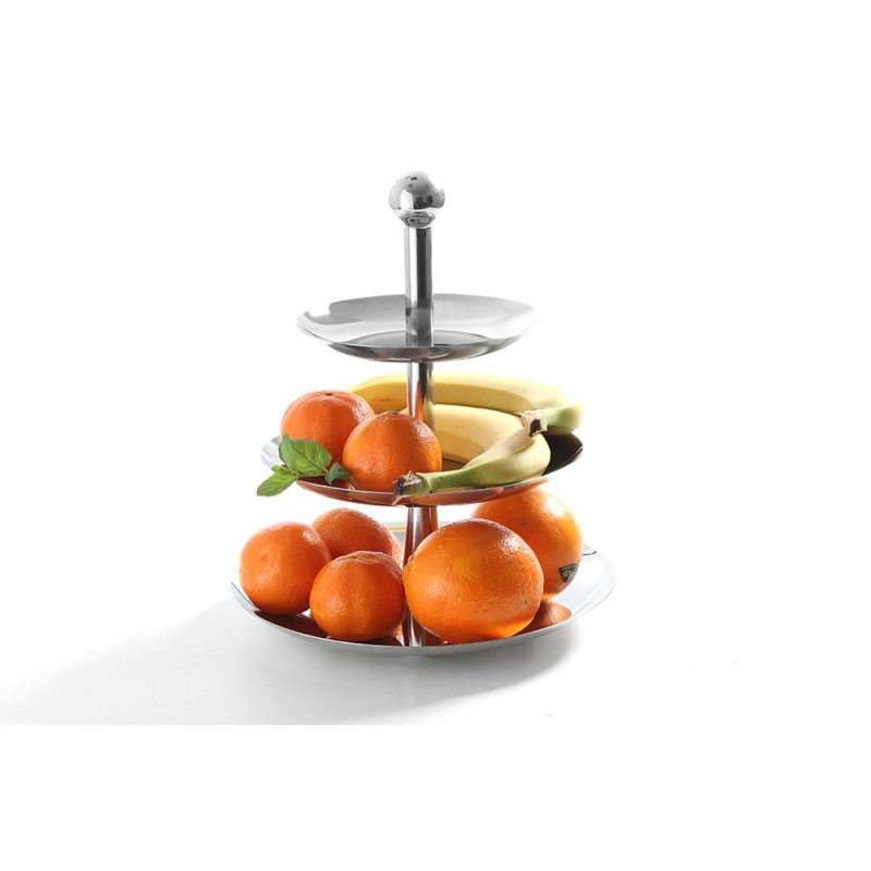 Pr&eacute;sentoir &eacute;tag&egrave;re professionnel 3 plateaux &Oslash; 268 mm - Hendi