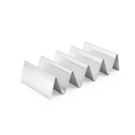 Support &agrave; tacos professionnel en inox, 4 fentes, dimensions 225x115x50mm - Hendi