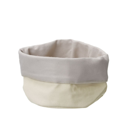 Sac &agrave; pain rond en coton durable, Beige, ⌀250x160mm - Hendi