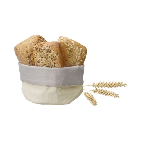 Sac &agrave; pain rond en coton durable, Beige, ⌀250x160mm - Hendi