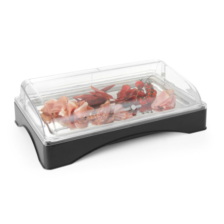 Vitrine r&eacute;frig&eacute;rante GN 1/1 avec couvercle, plateau inox, HENDI - Hendi
