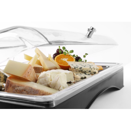 Vitrine r&eacute;frig&eacute;rante GN 1/1 avec couvercle, plateau inox, HENDI - Hendi
