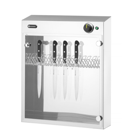 St&eacute;rilisateur UV Professionnel Couteaux Inox Minuteur 14 Pi&egrave;ces - Hendi