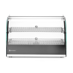 Vitrine de Table Chauffante Professionnelle 2 Niveaux 800W Noir - Hendi