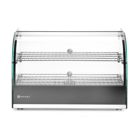 Vitrine de Table Chauffante Professionnelle 2 Niveaux 800W Noir - Hendi