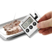 Thermom&egrave;tre-Minuteur Num&eacute;rique pour R&ocirc;tir et Cuisson, Sonde Inox 150mm, Plage -50&deg;C &agrave; 250&deg;C - Hendi