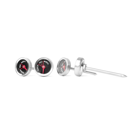 Thermom&egrave;tre &agrave; Steak Professionnel Inox pour Four, Set de 4 Pi&egrave;ces - Hendi
