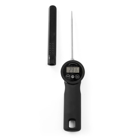Thermom&egrave;tre de cuisine num&eacute;rique professionnel, &eacute;tanche (-50&deg;C &agrave; 300&deg;C) avec sonde inox 120mm - Hendi