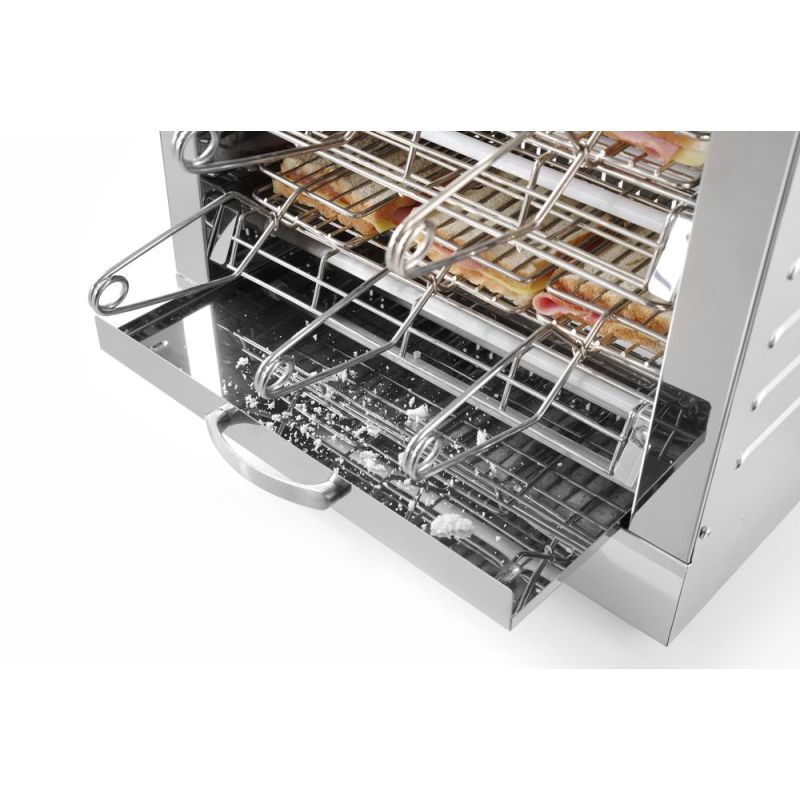 Toaster &Eacute;lectrique Professionnel Double Niveau 6 Pinces 3000W Inox - Hendi