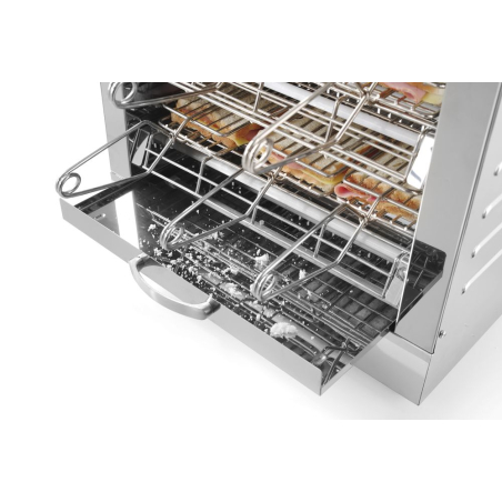 Toaster &Eacute;lectrique Professionnel Double Niveau 6 Pinces 3000W Inox - Hendi